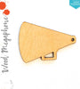 Laser Engraving Wood Keychain Megaphone (Package.Price)