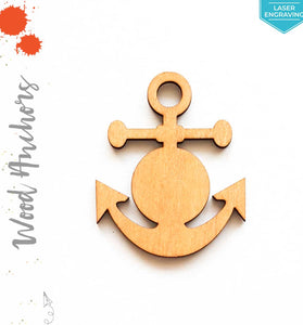 Laser Engraving Wood Keychain Anchors (Package.Price)