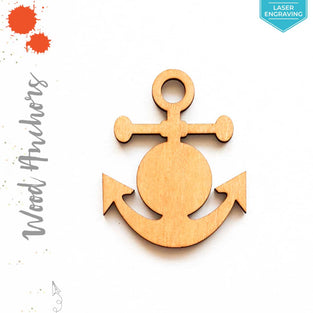 Laser Engraving Wood Keychain Anchors (Package.Price)