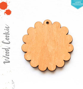 Laser Engraving Wood Keychain Cookie (Package.Price)