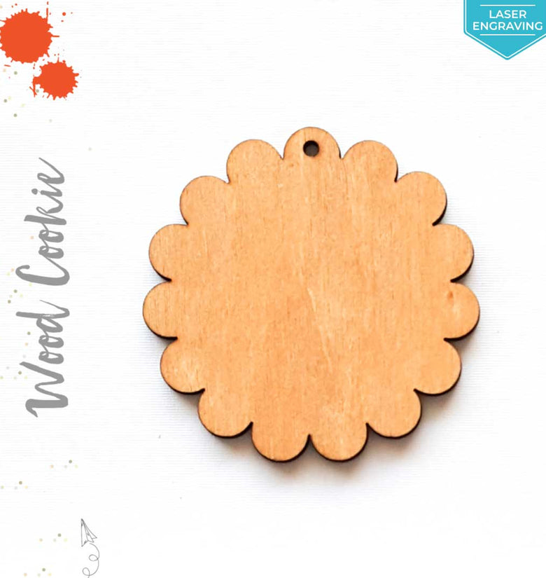 Laser Engraving Wood Keychain Cookie (Package.Price)