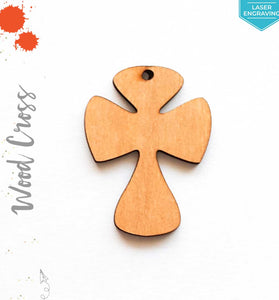 Laser Engraving Wood Keychain Cross (Package.Price)