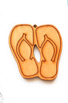 Laser Engraving Wood Keychain Flip Flop Pair (Package.Price)