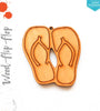 Laser Engraving Wood Keychain Flip Flop Pair (Package.Price)