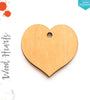 Laser Engraving Wood Keychain Hearts Center Hole (Package.Price)