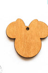 Laser Engraving Wood Keychain Mouse Head with Ribbon (Package.Price)