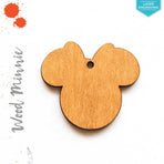 Laser Engraving Wood Keychain Mouse Head with Ribbon (Package.Price)
