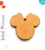 Laser Engraving Wood Keychain Mouse Head with Ribbon (Package.Price)