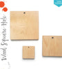 Laser Engraving Wood Square 3/16" Thick With Hole (Package.Price)