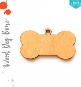 Laser Engraving Wood Keychain Dog Bone Soto (Package.Price)