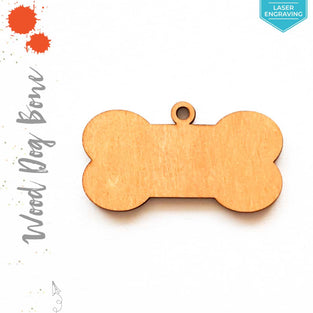 Laser Engraving Wood Keychain Dog Bone Soto (Package.Price)