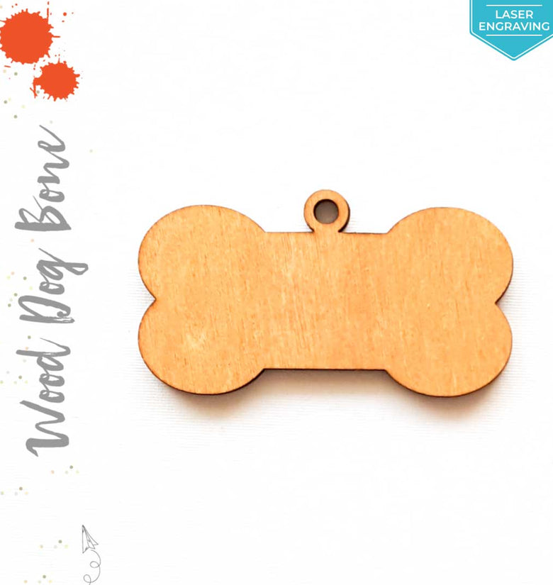 Laser Engraving Wood Keychain Dog Bone Soto (Package.Price)
