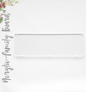 Acrylic Christmas Family Boards- Rectangle (Pack x 3 Units)