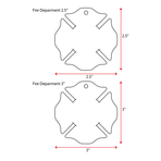 UV Printing Acrylic Keychains Firefighter Symbol