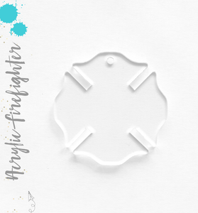 Acrylic Keychains Firefighter Symbol