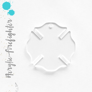 Acrylic Keychains Firefighter Symbol