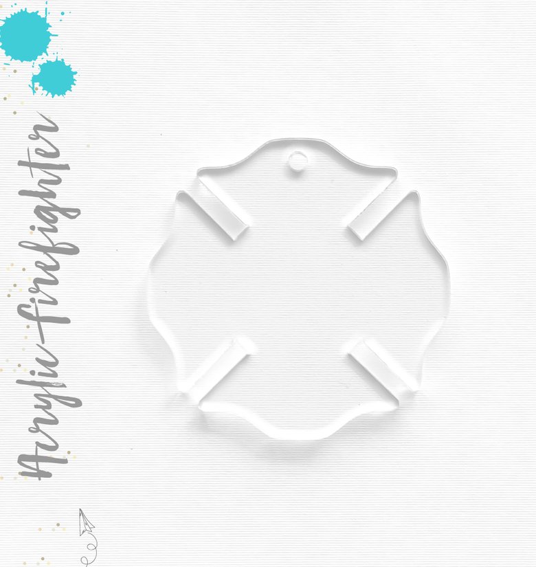 Acrylic Keychains Firefighter Symbol