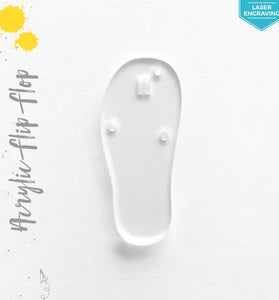 Laser Engraving Acrylic Keychains Flip Flop