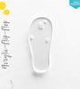 Laser Engraving Acrylic Keychains Flip Flop