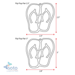 Acrylic Keychains Flip Flop Pair