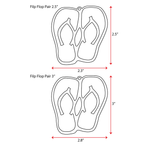 UV Printing Acrylic Keychains Flip Flop Pair