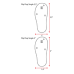 UV Printing Acrylic Keychains Flip Flop