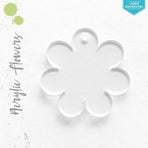 Laser Engraving Acrylic Keychains Flower
