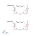 Acrylic Keychains Football with Slots
