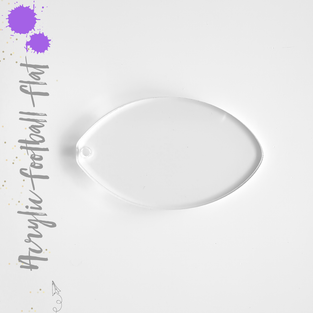 Acrylic Keychains Football Flat