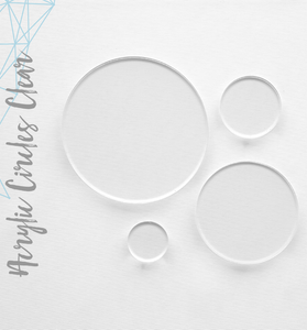 Acrylic Circles Clear 1/16" or 1/8" (Package.Price)