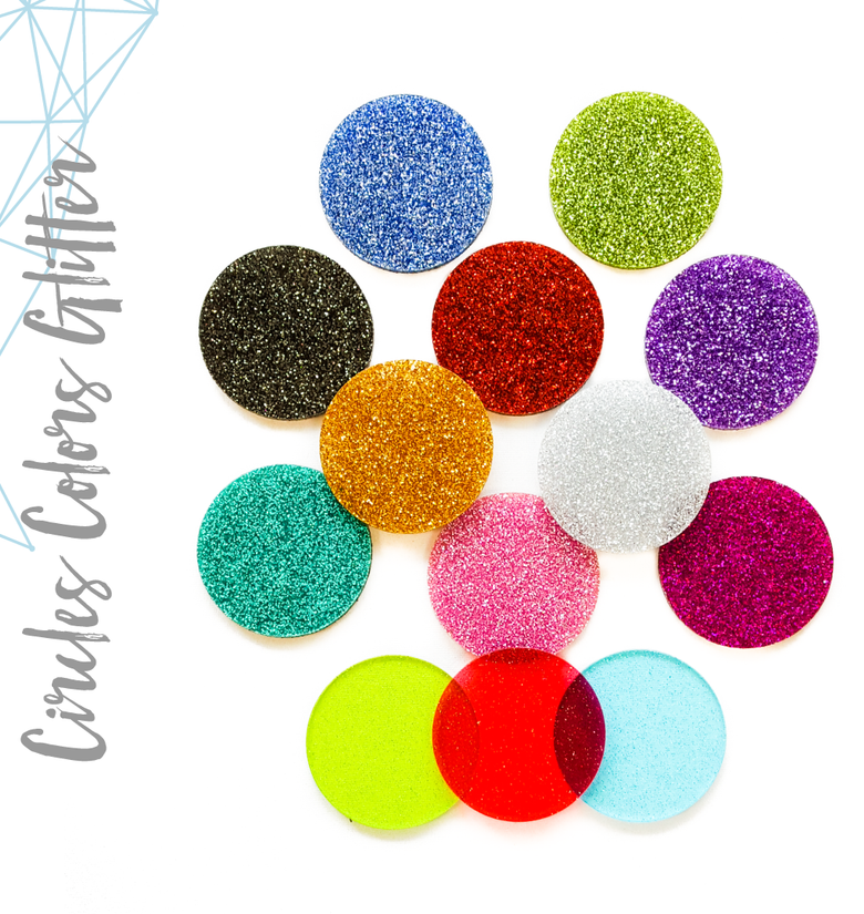 Acrylic Circle Glitter (Package.Price)