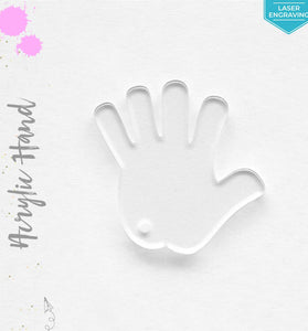 Laser Engraving Acrylic Keychains Hand