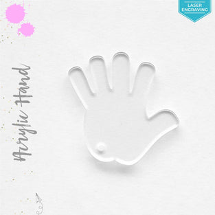 Laser Engraving Acrylic Keychains Hand