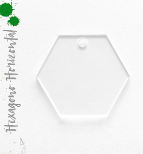 Acrylic Keychain Horizontal Hexagons