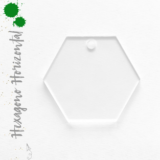 Acrylic Keychain Horizontal Hexagons