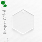 Acrylic Keychain Vertical Hexagons
