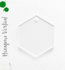 Acrylic Keychain Vertical Hexagons