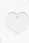 Laser Engraving Acrylic Keychains Heart Center Hole