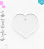 Laser Engraving Acrylic Keychains Heart Center Hole