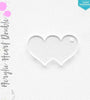 Laser Engraving Acrylic Keychains Heart Double