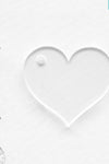 Laser Engraving Acrylic Keychains Heart Right Hole