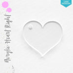 Laser Engraving Acrylic Keychains Heart Right Hole