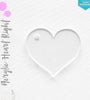 Laser Engraving Acrylic Keychains Heart Right Hole