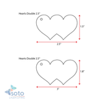 Acrylic Keychains Heart Double