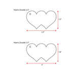 UV Printing Acrylic Keychains Heart Double