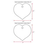 UV Printing Acrylic Keychains Heart Center Hole