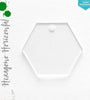 Laser Engraving Acrylic Keychains Horizontal Hexagon