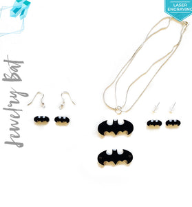Laser Engraving Acrylic Jewelry Bat