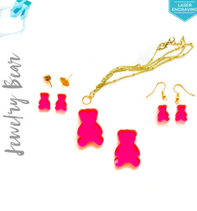 Laser Engraving Acrylic Jewelry Bear