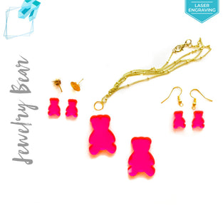 Laser Engraving Acrylic Jewelry Bear